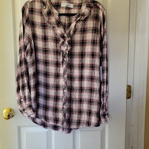 Plaid ruffled flannel